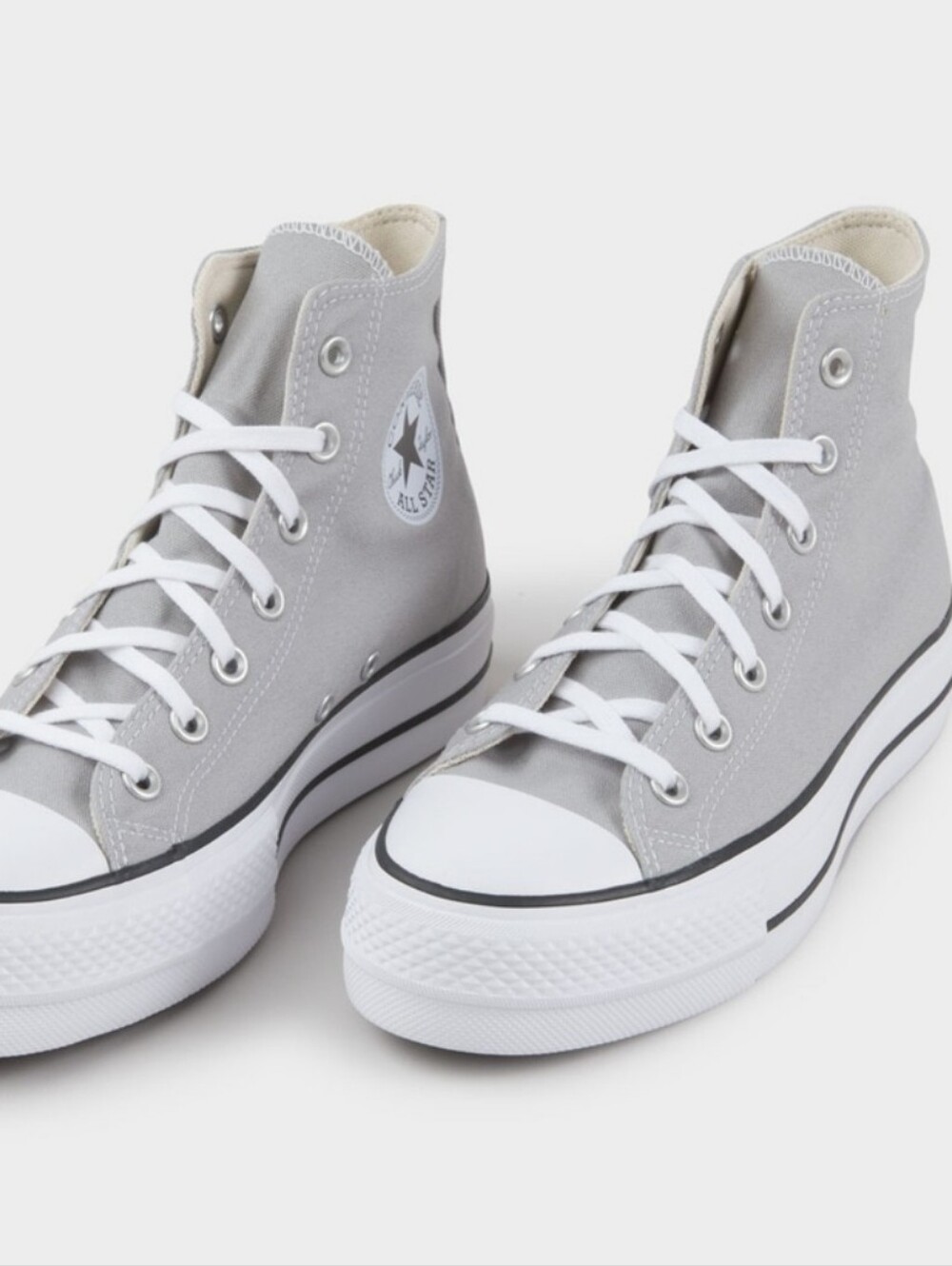 Converse Chuck Taylor All Star Lift Platform High Top Sneakers- Light Grey